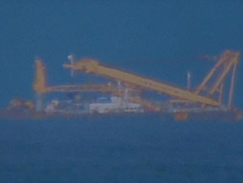Foto com zoom da imagem que teria sido confundida com avião - Foto:Alvaro Melo