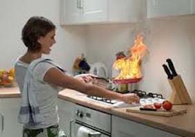 O que fazer se o óleo pegar fogo?