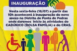 Prefeitura de Goiana irá inaugurar anexo para atendimento do Bolsa Família e CRAS em Ponta de Pedras Prefeitura de Goiana irá inaugurar anexo para atendimento do Bolsa Família e CRAS em Ponta de Pedras