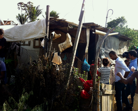 Casa onde aconteceu o acidente. Foto: DP